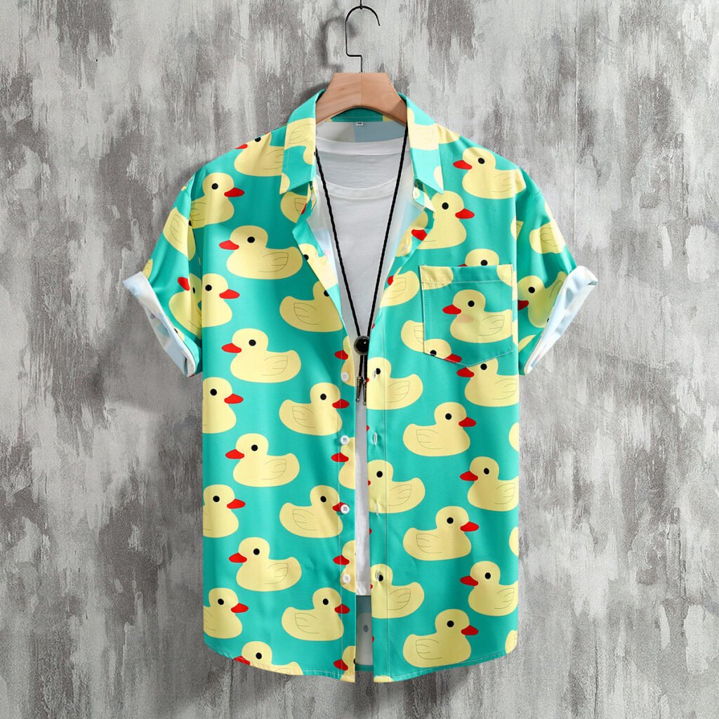 Men's Digital Printing Hawaiian Printing Shirt